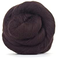 Lana merino para hilar (50 g)- color marrón oscuro- ideal para fieltrar con aguja o en mojado- y proyectos de hilado a…